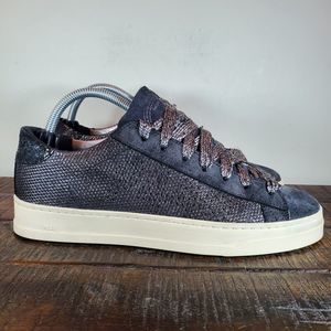 P448 Jack Lace Up Low Top Capsule Shoes Womens US 9-10 EU 40 Black Gray